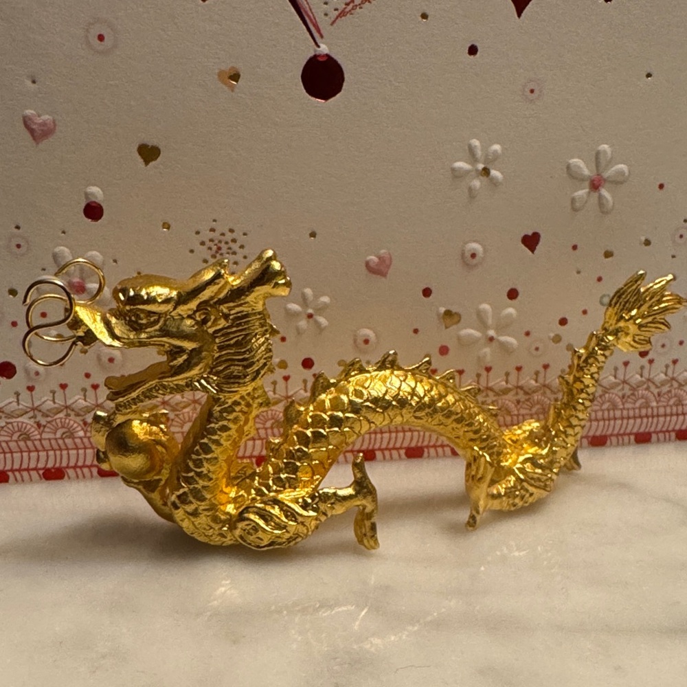 Gold Dragon Figurine
